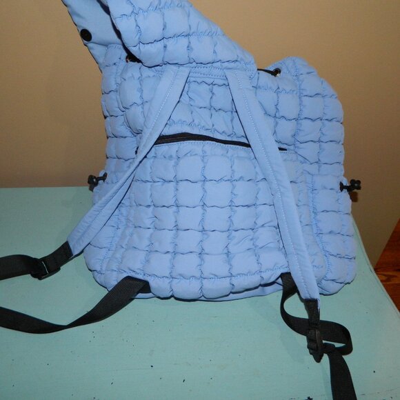 Malibu Hippie Puffer Quilted Backpack Blue HTF (II-14) - Picture 5 of 6